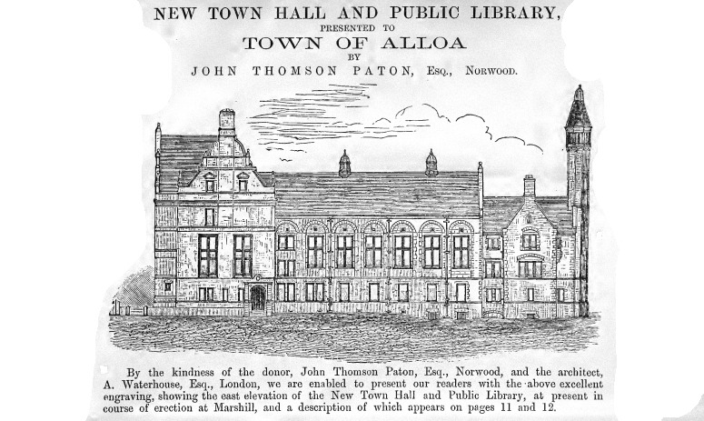 Alloa Illustrated Family Almanac - town hall drawing