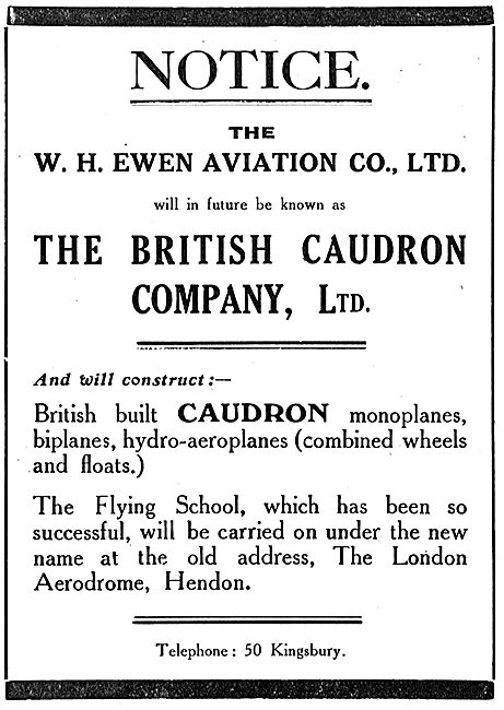 British Caudron Advert