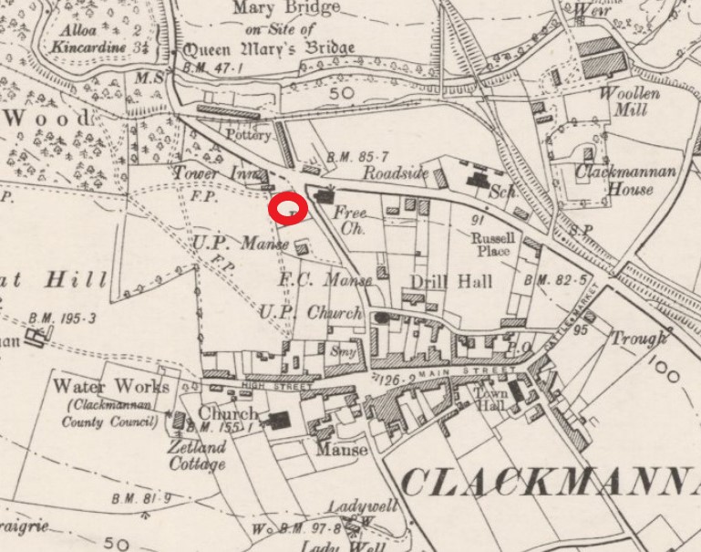 War Memorial Location, 1891 map