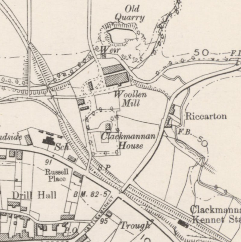 Map Showing Woollen Mill