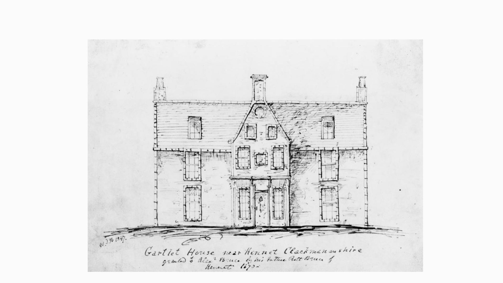 Garlet House Drawing by William Downing Bruce