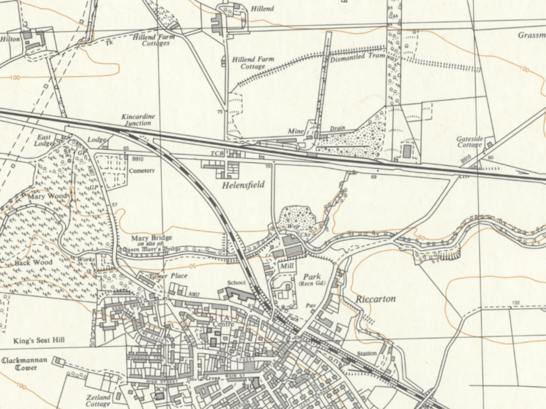 Helensfield OS Map