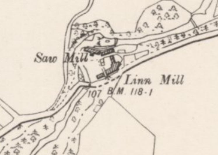 Linn Mill OS map 1901