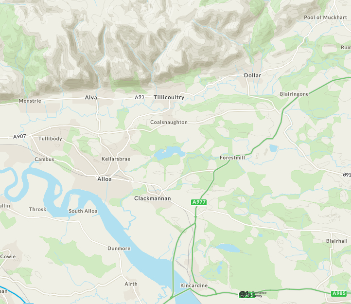 Clackmannashire OS map