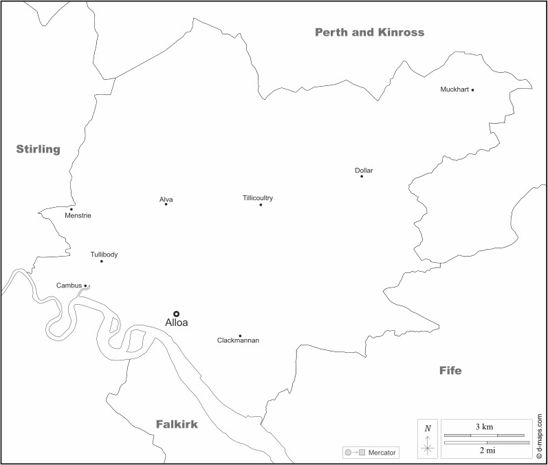 Clackmannanshire map