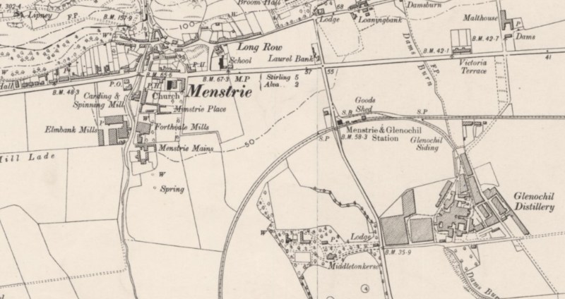 Menstrie and Glenochil Distillery Map